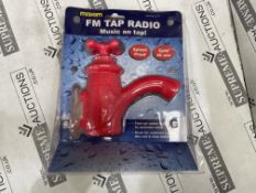 24 x Maxim FM Tap Red Radio Splash Proof Comes With Suction Pads, Splash Proof, Easy to use, Turn on