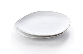 2 x Boxes to contain 5 x Brand New Packs (Sets of 2) Keltum Glazed Stoneware Cotton White 11" Dinner