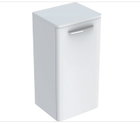 6 x Boxed Bathroom Sink Low Geberit Selnova 33x33.5x65.4 Cm White Gloss, combines aesthetics with