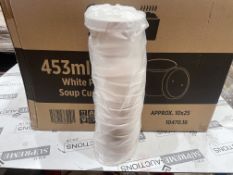 1750 X GRAB & GO WHITE PAPER SOUP CUP WITH LID 453ML (LOC: 22.11-JR302)