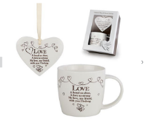 24 x Boxed Said with Sentiment Heart & Mug Set: Love RRP £19 EACH, Conveying heartfelt sentiment for