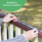 4 X BRAND NEW BIRD BLINDER 15 PIECE SPIKE SETS WITH 33' COVERAGE RRP £40 EACH. ULTRA WIDE COVERAGE :