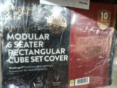 8X PREMIUM MODULAR 6-SEATER RECTANGULAR CUBE SET COVER IS A HIGH-QUALITY OUTDOOR ACCESSORY