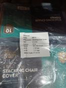 4X PREMIUM STACKING CHAIR COVER, EACH PACK HAS 2 COVERS, DESIGNED TO PROVIDE PROTECTION AND MAINTAIN