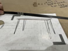 3 X BRAND NEW ZORRAS WALNUT VENEER QUICK AND EASY ASSEMBLY DESKS (LOC: 23.7-AA2668)