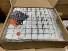 16 X BRAND NEW QUEEN BLUE GREY WINDOWPANE LIGHTWEIGHT SUPER SOFTT EASY CARE MICROFIBRE SHEET SETS