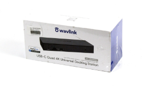 Boxed Wavlink USB-C Quad 4K HDMI/DP Universal Docking Station RRP £269, USB C Docking Station, 18-
