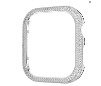 Boxed Swarovski Sparkling case compatible with Apple Watch, Silver Tone, Measurements: Product