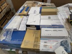 PALLET TO CONTAIN A LARGE QUANTITY OF ASSORTED TONERS FOR VARIOUS PRINTERS (LOC: 52.5-aa8513)
