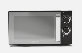 Boxed 20L 800W Microwave With Mirror Door - Black, A compact essential for busy kitchens. This