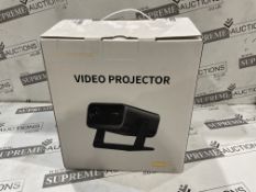 2 X BOXED Mini Projector?Dust Proof & Electric Focus & Auto Keystone?25000LM Portable Projector 4K