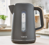 Boxed Tower Scandi Kettle Rapid Boil - Grey, Add a touch of Scandinavia to your kitchen and enjoy