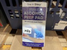 25 X PACKS OF 100 ONE STEP STERILE ALCOHOL PREP PADS (LOC: 31.3-BB654)