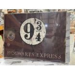 4 X Harry Potter (Hogwarts Express Platform 9 3/4) 60x80x4cm Stretched Canvas Print , STRETCHED &