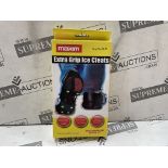 120 X BRAND NEW PAIRS OF MAXIM EXTRA GRIP ICE CLEATS SIZE LARGE (LOC: 43.13-AA7745)