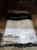 16 X NEW PACKAGED PORTWEST WOMENS STRETCH CARGO TROUSERS IN WHITE. SIZE 36''. UK 18 (LOC: 5.2-WW26)