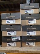 7 X NEW PAIRS OF PORTWEST FW83 SLIP ON SAFETY BOOT S2 FO SR . BLACK SIZE UK 2 (LOC: 5.2-WW83)