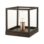 4 x Boxed New York Square Matt Bronze effect Table lamps, This York square table lamp would make a