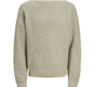 4 x Brand New Jack & Jones Jorqueens Knit Crew Neck Jumper in Moonbeam in Size UK 6XL (LOC: 26.3-
