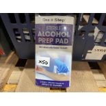 25 X PACKS OF 100 ONE STEP STERILE ALCOHOL PREP PADS (LOC: 31.3-BB654 - 1P)