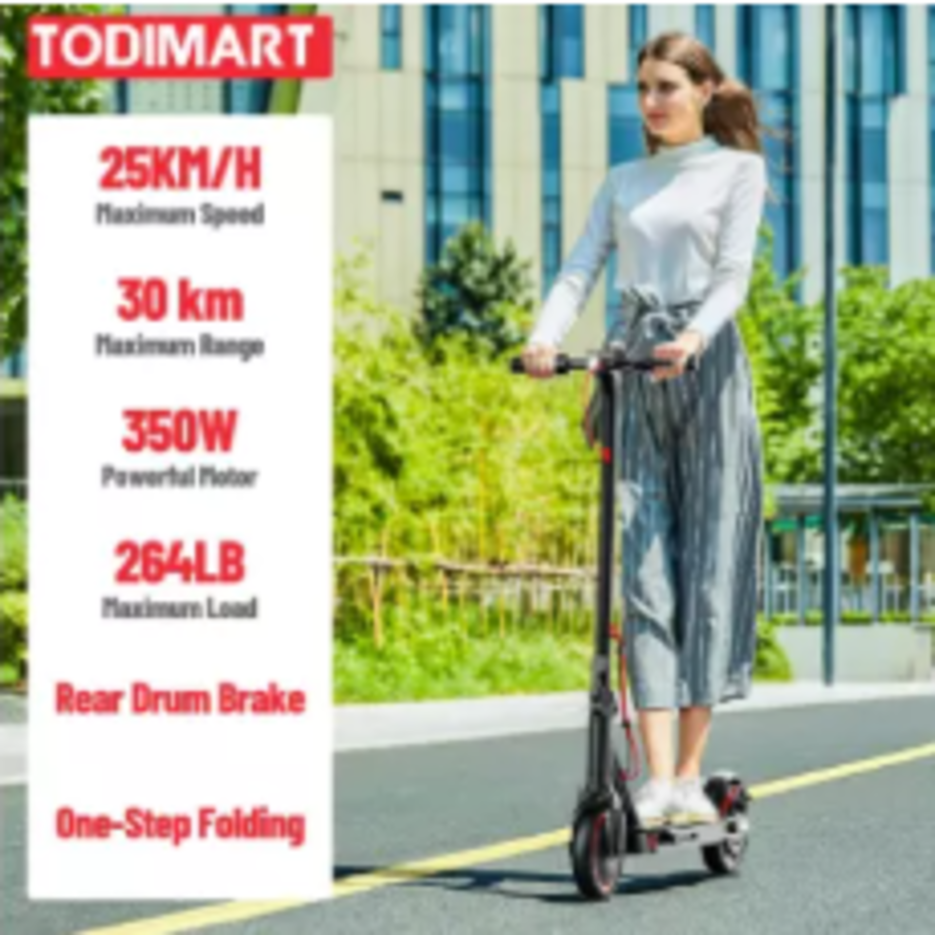 Boxed TODIMART T3 Electric Scooter – Ultra-Light, Powerful & Foldable. The TODIMART T3 is a - Image 4 of 4