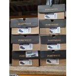 7 X NEW PAIRS OF PORTWEST FW83 SLIP ON SAFETY BOOT S2 FO SR . BLACK SIZE UK 2 (LOC: 5.2-WW83)