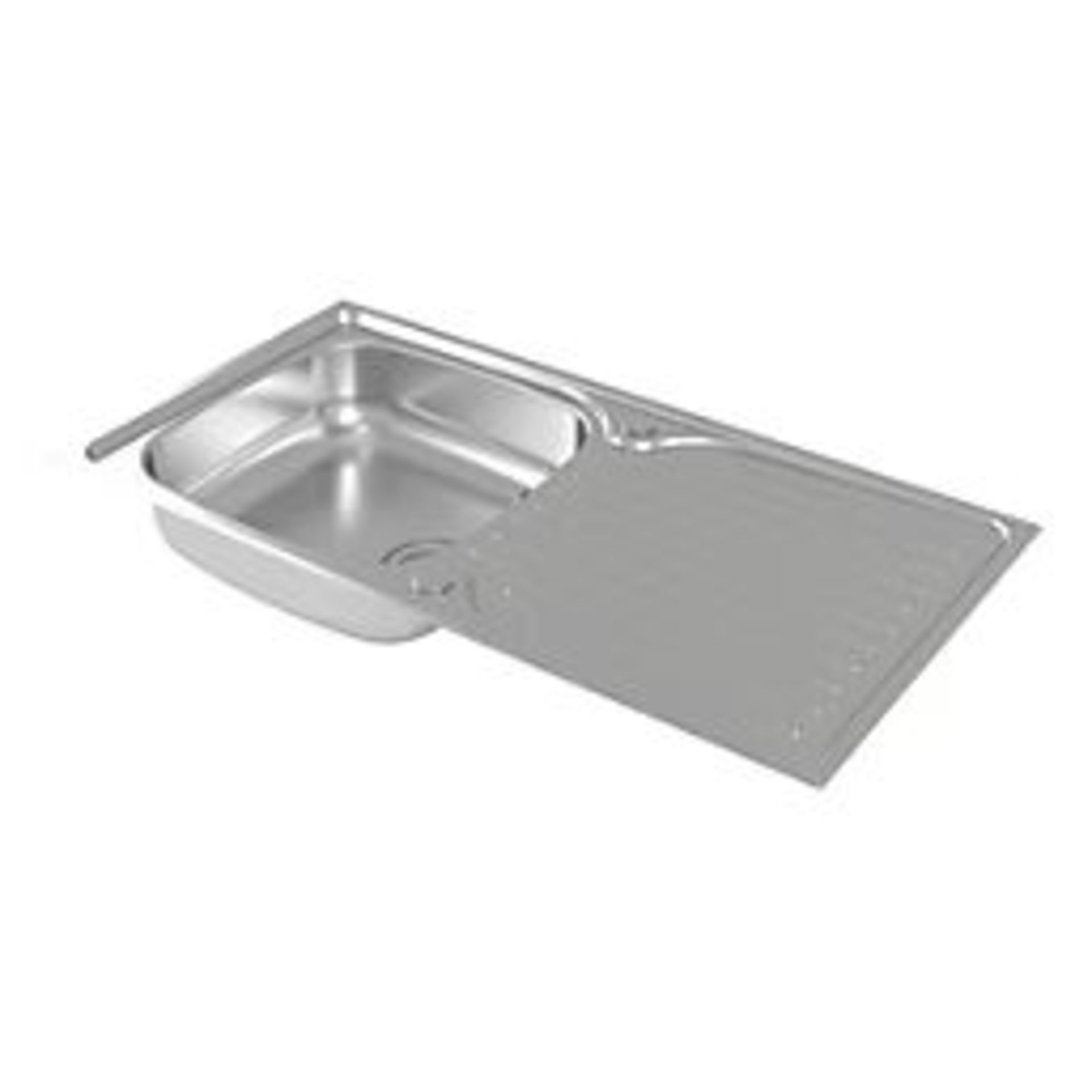 Carysil EA06 1 Bowl Stainless Steel Inset Kitchen Sink 965mm x 500mm (LOC: SR3.2.6-AG777)