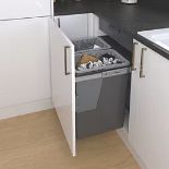 Essentials Vigote Pull-Out Bin Anthracite 92Ltr (LOC: SR1.2.6-AH356)