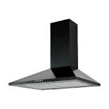 CHB60 Steel Chimney Cooker hood (W)60cm - Black. RRP £145.00. (LOC: SR4F-AP354)