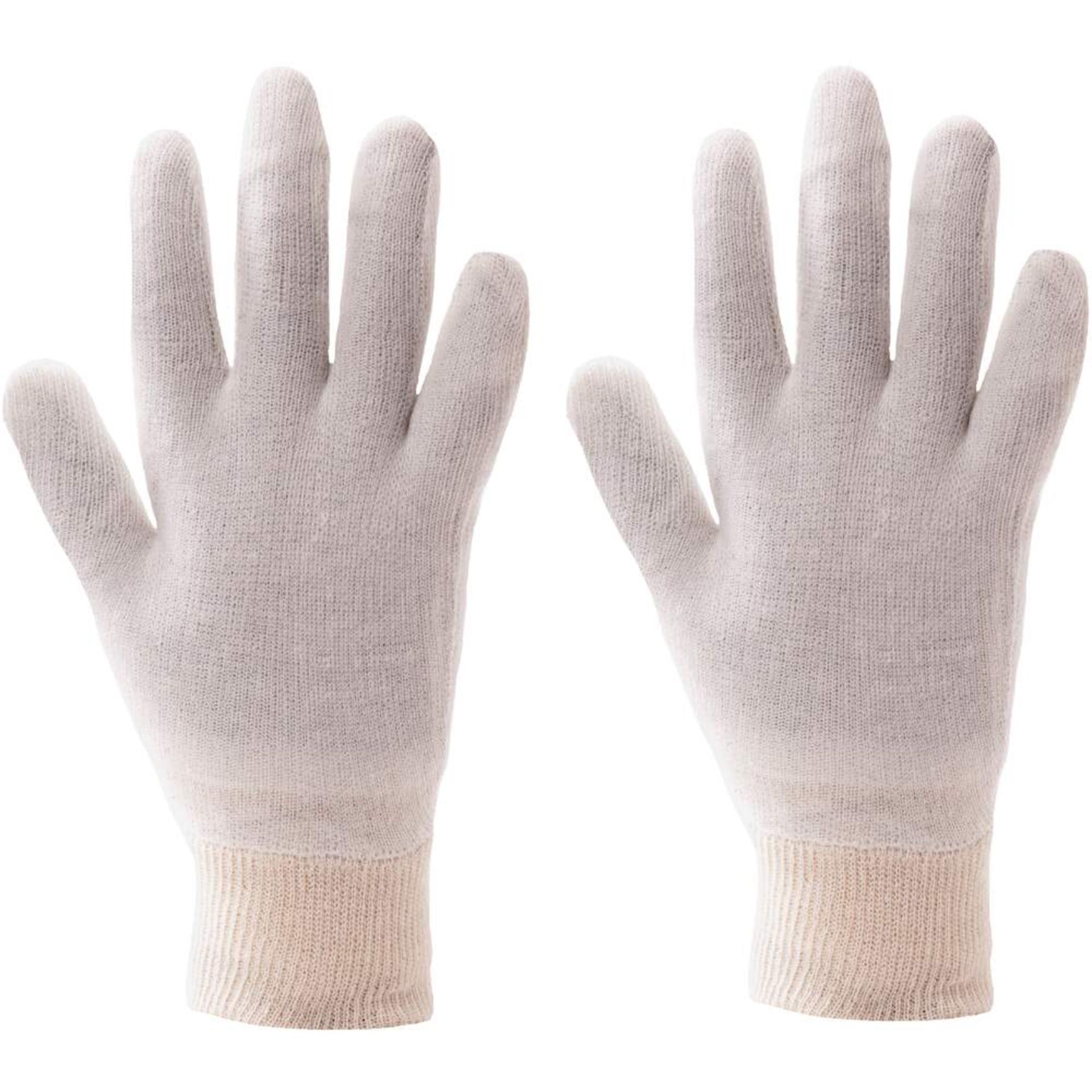 300 X BRAND NEW PAIRS OF PORTWEST WHITE STOCKINETTE KNITWRIST LINER PROFESSIONAL WORK GLOVES (LOC: - Image 3 of 3