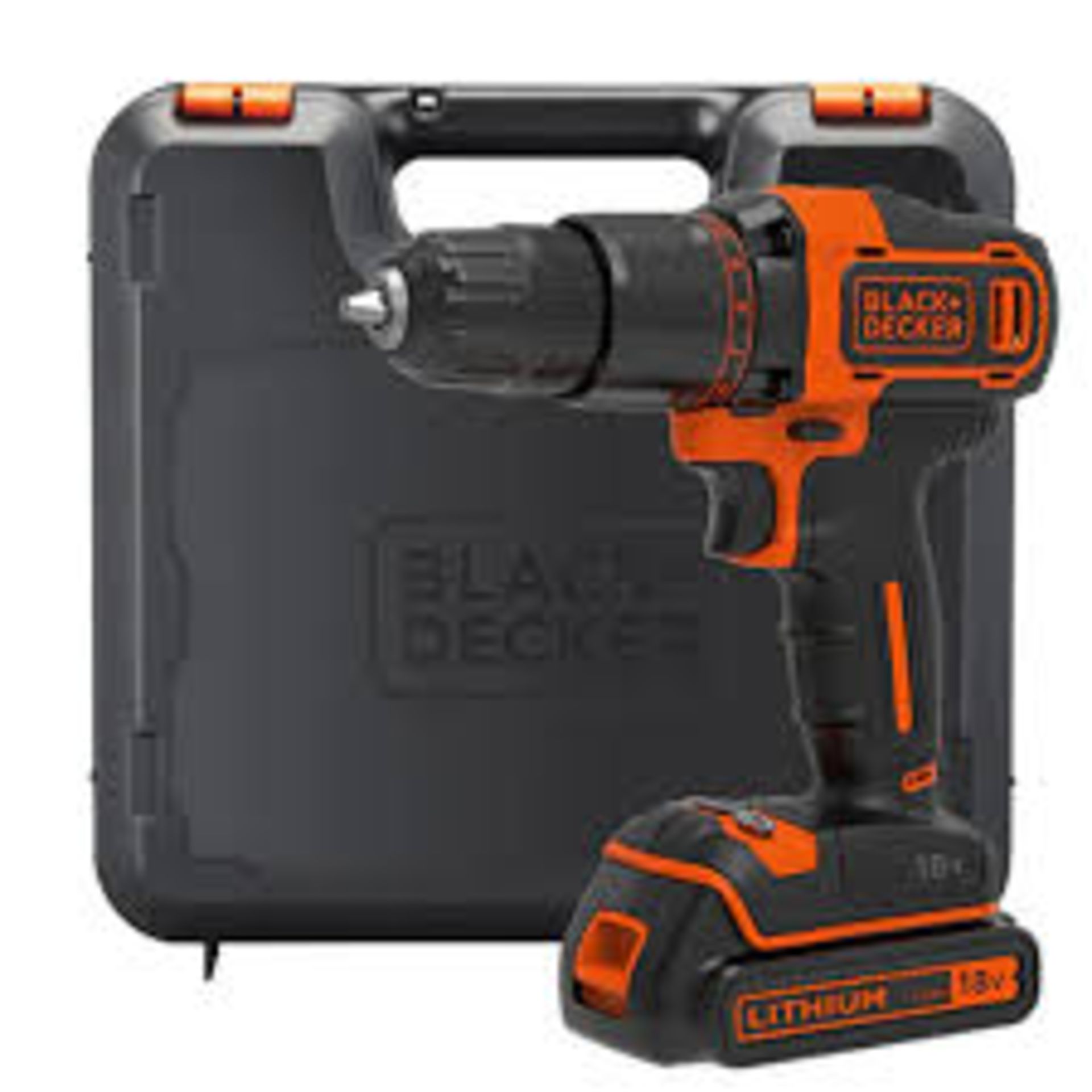 BLACK + DECKER BCD700S1K Cordless Hammer Drill with 1 Battery - Black & Orange RRP £79.Planning some