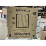 3 X BRAND NEW BADABULLE Safe and Lock Wood Metal Baby Gate - 73 - 81.5 cm RRP £62 EACH (LOC: 32.3-