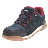 Site Scoria Size 9 Navy Blue/Red Steel Toe Cap Safety Trainers (LOC: SR3.3.2-AJ383)