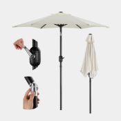 Boxed 2m Steel Garden Parasol - White (LOC: SR5(1.2)-VN197)