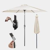 Boxed Ivory Cream 2.7m Steel Garden Parasol (LOC: SR5.4.4-VN287)