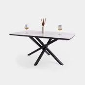 Boxed Atherton 6 Seater Ceramic Dining Table *contains box 1/2 only* (LOC: SR5.4.4-VN296)