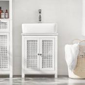 SoBuy BZR35-W, Under Sink Cabinet Bathroom Vanity Unit Bathroom Storage Cabinet (LOC: SR2.5.1-