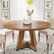 Boxed Tribesigns 47 inch Round Dining Table Wood Kitchen Table for Dining Room, 47" Dinner Room