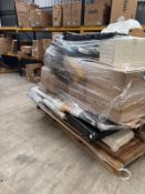 Large pallet to contain parts of bed frames, wardrobes, bedsides, accent chairs and much more (