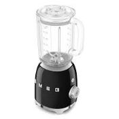 Smeg Black Electric Jug Blender - Retro Design BLF03BLUK. RRP £189.00. (LOC: R49.8-SE455)