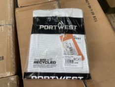 30 X BRAND NEW PORTWEST WHITE ANTISTATIC T SHIRTS SIZE LARGE (LOC: 41.3-AA6557)