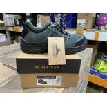 16 X BRAND NEW PAIRS OF PORTWEST TREKKER SAFETY SHOES SIZE 6 (LOC: 17.3-AA6051)