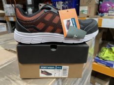8 X BRAND NEW PAIRS OF PORTWEST TOVE TRAINERS SIZE 5 (LOC: 28.3-AA6056)