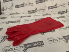 72 X BRAND NEW PAIRS OF PORTWEST RED GAUNTLET PROFESSIONAL WORK GLOVES SIZE XL (LOC: CNT-AA5275)