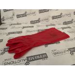72 X BRAND NEW PAIRS OF PORTWEST RED GAUNTLET PROFESSIONAL WORK GLOVES SIZE XL (LOC: CNT-AA5275)