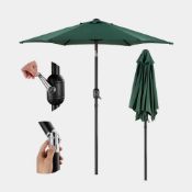 Boxed 2m Steel Garden Parasol - Green (LOC: SR5(1.7)-VN967)