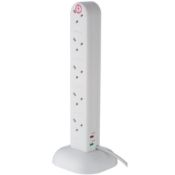 Boxed Tower Extension Lead with USB Power Surge - White (LOC: SR3(4.8)-VN606)