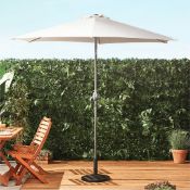 Boxed 2.7m Steel Garden Parasol - White (LOC: SR3(4.8)-VN622)