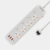 Boxed 2M Extension Lead with USB Ports - White (LOC: SR3(4.3)-VN772)