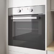 Cooke & Lewis CSB60a Built-In Single Electric Oven Stainless Steel 595mm x 595mm. RRP £249.99. (LOC: